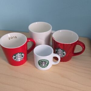 Starbucks Red and White Mug Collection